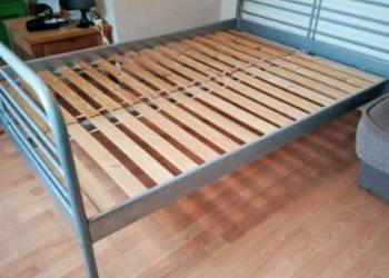 Kultowe łóżko metalowe IKEA LOGGA 140x200cm - kompletne
