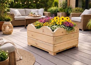 donica ogrodowa donice drewniana taras meble ogrodowe