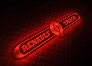 RENAULT LED mirror 100x25cm 24v multicolor, 3m cable lenght + ciggarete li…