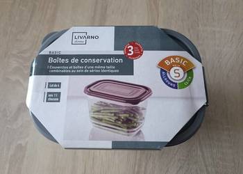 Zestaw 4 pojemników do przechowywania żywności Livarno Home