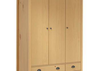 Szafa 3-drzwiowa Hill, 127x50x170 cm, lita sosna（288951）