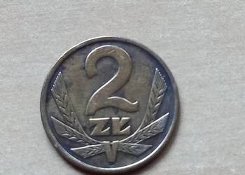 Moneta 2 zł 1975 rok brak znaku mennicy