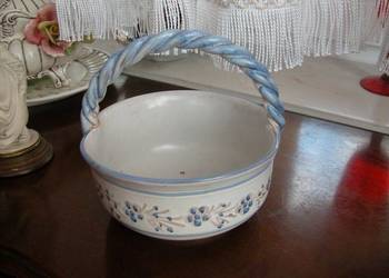ceramiczny ręcznie zdobiony kosz