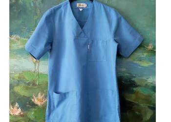 niebieska fartuch bluza medyczna stomatologoczna lekarska odzież
