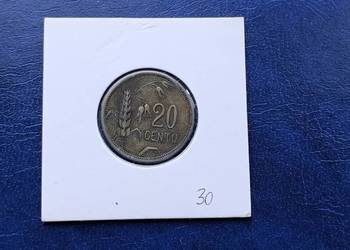 Stare monety 20 cent 1925 Litwa