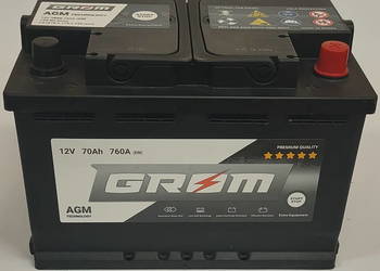 Akumulator GROM AGM 70Ah 760A Prawy Plus