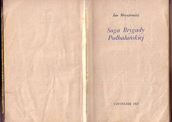 (1003) SAGA BRYGADY PODHALAŃSKIEJ - JAN MEYSZTOWICZ