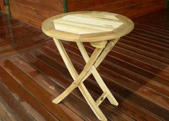 Stolik z drewna teakowego 66 cm średnicy teak tek tik