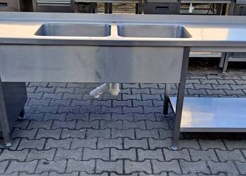 ZLEW 2 KOMOROWY Z SZAFKĄ I PÓŁKĄ - DORA METAL - 250/60/85 - M.1471.N