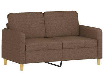 Sofa 2-osobowa brązowa 120 cm tapicerowana tkaniną WM-359473