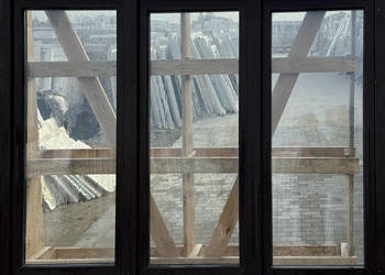 OKNA KacprzaK 213X149 OKNO Używane Plastikowe PCV Orzech