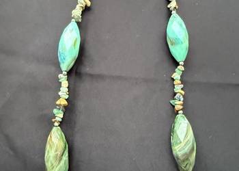 Naszyjnik "Zielony Wir" - 74cm