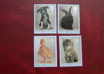 Wielka Brytania 1990 MNH Mi. 1245/48 Fauna Zwierzęta  a