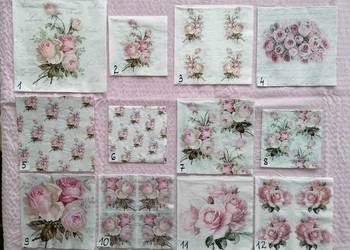 Serwetki decoupage  róże Sagen vintage retro i inne kwiaty