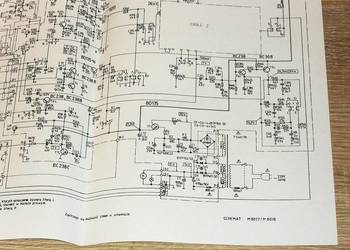 Schemat magnetofonu UNITRA M 8017 M 8018 format A3
