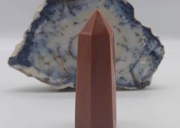 Kolekcjonerski kryształ piasek pustyni obelisk stojący stożek 75mm #36