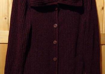 Sweter narzuta ciemny bordowy Bek&R M L XL 38 40 42 wysyłka