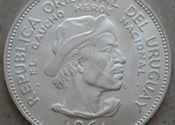 Urugwaj 10 pesos 1961 srebro