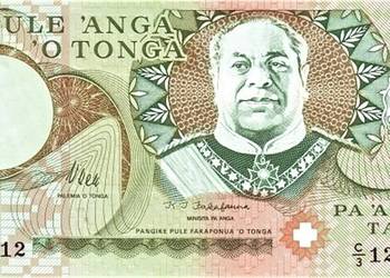 TONGA  1995-1 I 2 PANGA UNC-2 BANKNOTY! GRATIS WYSYŁKA!