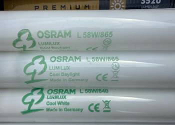 ŚWIETLÓWKA ŚWIETLÓWKI LINIOWE T8 L58W/865 OSRAM LUMILUX MADE IN GERMANY