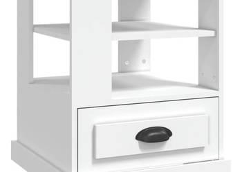 Stolik boczny biały 50x50x60 cm materiał drewnopochodny WM-816408