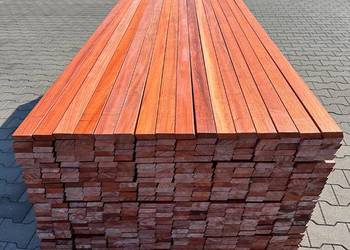 Deska elewacyjna drewniana padouk Fas KD 21x66mm Profil RHOMBUS vermillion