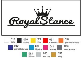 Naklejka wlepka Royal Stance 30 lub 49 cm - tuning stance Zamiennik