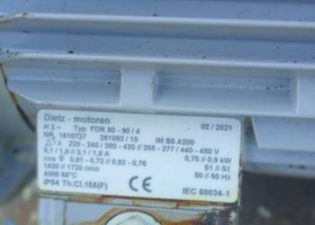 Silnik elektryczny 3 fazowy 0,75 kw.