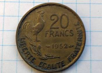 20 FRANKÓW 1952 ROK - FRANCJA 20 FRANKÓW 1952 ROK - FRANCJA