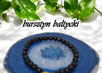 Bransoletka z bursztynu, bursztyn bałtycki wiśnia, oliwka słoneczna #362 Bransoletka z bursztynu, bursztyn bałtycki wiśnia, oliwka słoneczna #362