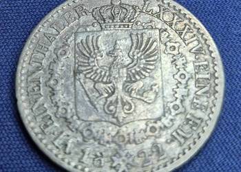 Prusy 4 grosze 1/6 talar 1822,Fryderyk Wilhelm III SREBRO  PU