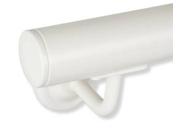 Poręcz Ścienna SCHODOWA Zestaw Stal Barierka Na Schody Okrągła Biała 180cm