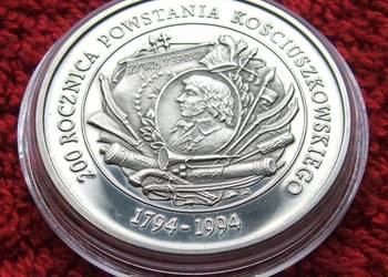 MONETA 200000 ZŁ POWSTANIE KOŚCIUSZKOWSKIE 1994 ROK SREBRO