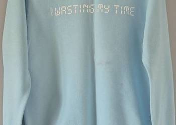 Bluza Plny Lala Wasting My Time błękit rozm. XS