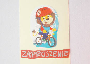 bajkowe zaproszenia C6, zwierzęta zaproszenie bez tekstu