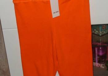legginsy prążkowane Neonowy pomarańcz r. M NOWE_