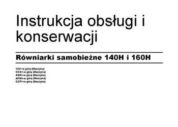 Caterpillar 140H 160H równiarka samobieżna DTR Instrukcja obsługi