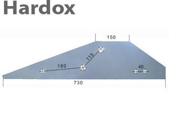 Płoza długa HARDOX 053683/P części do pługa KVERNELAND