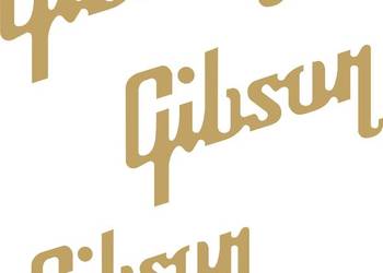 3szt GIBSON złote naklejki na gitarę  - Producent Naklejek