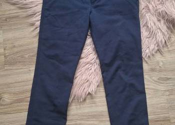 Eleganckie elastyczne granatowe spodnie materiałowe ZARA 38
