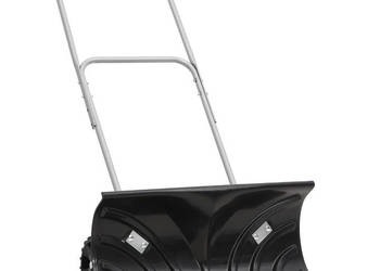 Pług do śniegu z wydłużaną rączką czarny 66 cm stal WM-364817