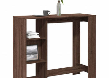 Stolik barowy z regałem brązowy dąb 124x46x1035 cm WM-854397
