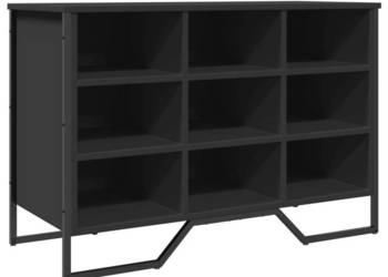 Szafka na buty czarna 90x38x615 cm materiał drewnopochodny WM-848644