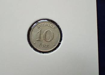Stare monety 10 ore 1929 Szwecja srebro
