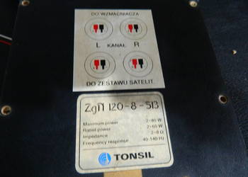 SPRZEDAM POZOSTALOŚCI PO SUBWOOFERZE TONSIL ZGN 120 80  513