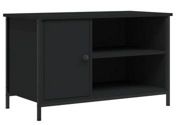 vidaXL Szafka pod TV, czarna, 80x40x50 cm(SKU:832768）