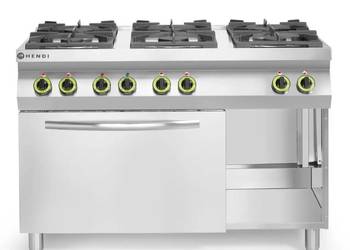 Nowa Kuchnia gazowa 6-palnikowa z piekarnikiem elektrycznym HENDI