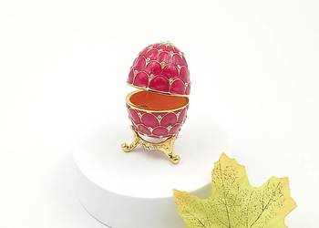 Jajko jajo faberge pojemniki szkatułka czerwone