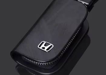 HONDA BRELOK ETUI NA KLUCZYKI SKÓRA NOWOCZESNY DESIGN CZARNY