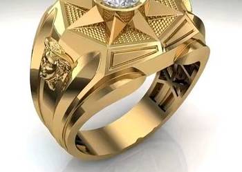 Pierścień z cyrkonią.